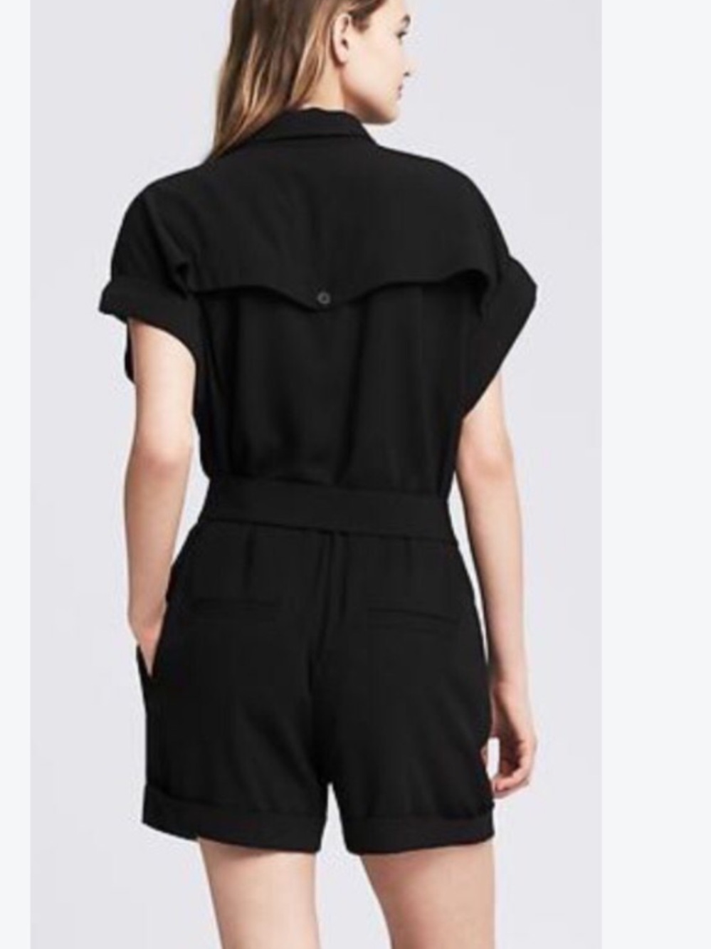 Banana Republic romper Black Short Sleeve Romper